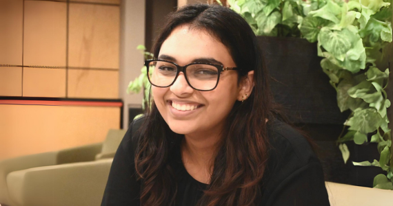 Dornsife student on campus